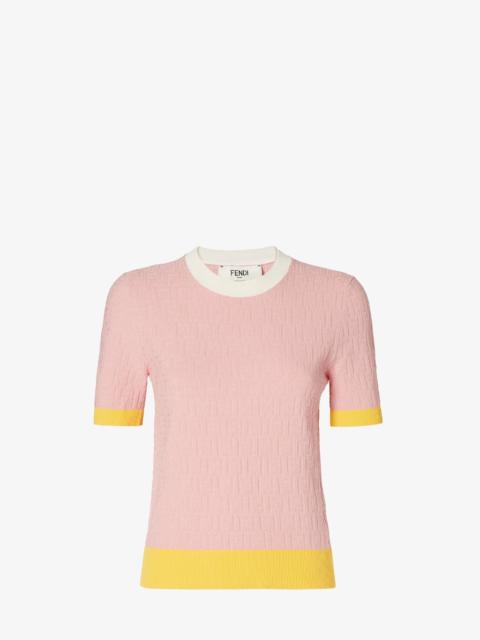 Sweater Light pink cotton and silk sweater