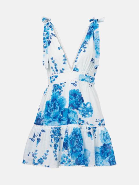 Cara floral cotton minidress