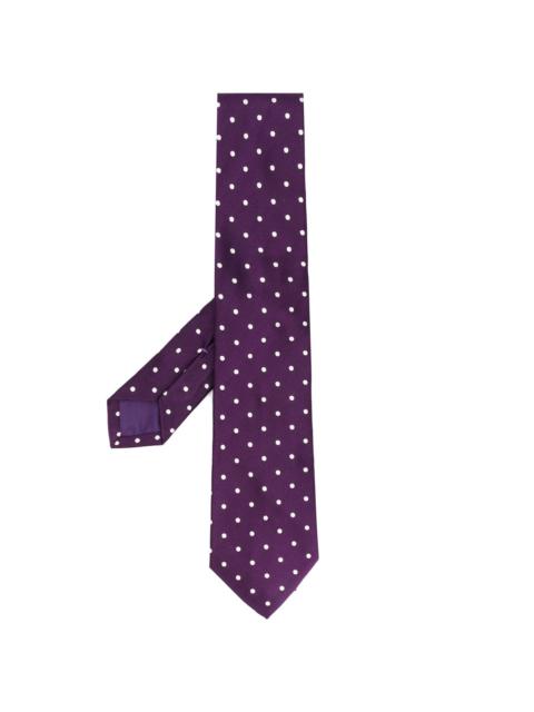 polka-dot silk tie