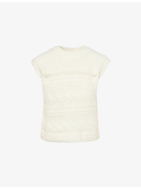 Cable-Knit Relaxed Wool-Blend Vest