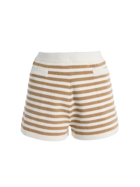 Exclusive Ari Striped Knit Shorts brown
