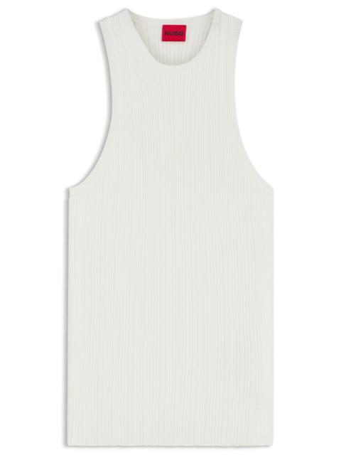 SLEEVELESS TOP WITH IRREGULAR RIB