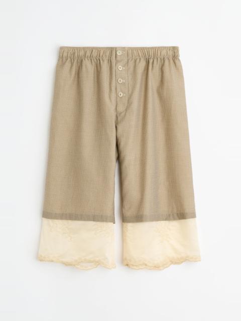 Frill Short Hazel Grid Cloud Cotton Silk