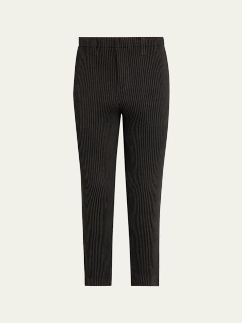 Men's Wool Like Light Pleated Pants