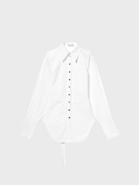 PLEATING POPLIN SHIRT WITH BELT
