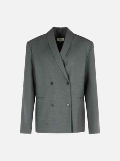 'SANCIA' GRAPHITE VIRGIN WOOL BLAZER