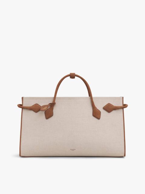 LE TECKEL TOTE BAG IN CANVAS AND NUBUCK