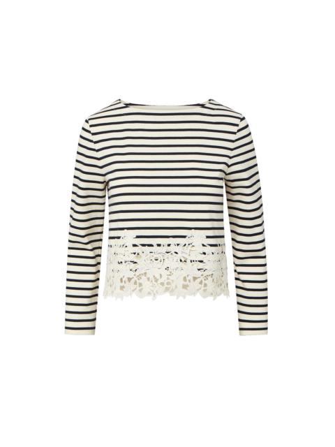 HOVEY STRIPED LACE T-SHIRT