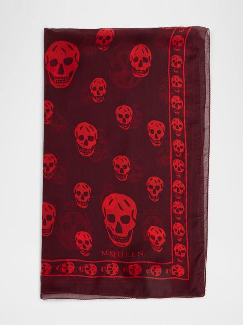 Classic Skull Silk Scarf