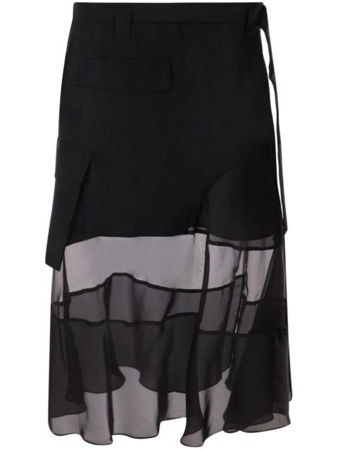asymmetric midi skirt