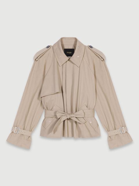 Short studded trench coat