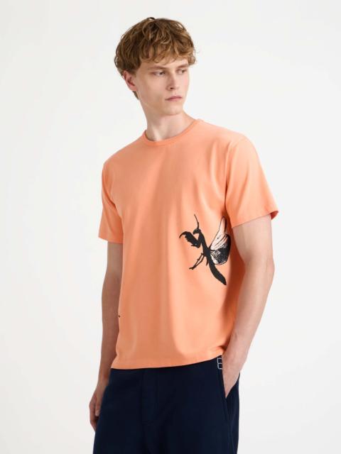 MENS PRAYING MANTIS T-SHIRT IN PEACH