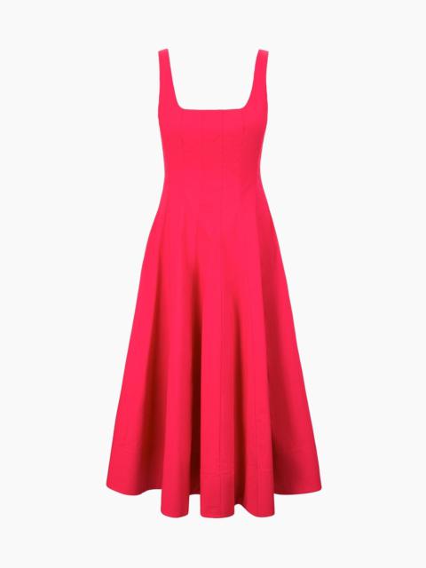 STAUD WELLS DRESS CHERRY