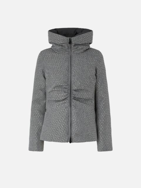 FULLY RHINESTONED SHORT DOWN JACKET