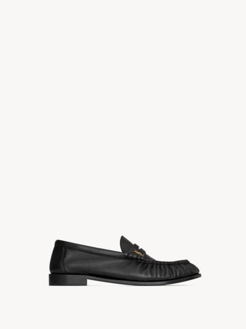 le loafer penny slippers in shiny creased leather