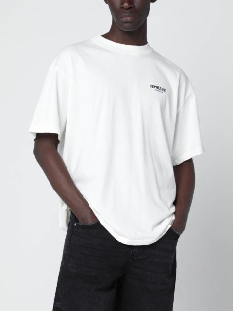 White cotton T-shirt with logo