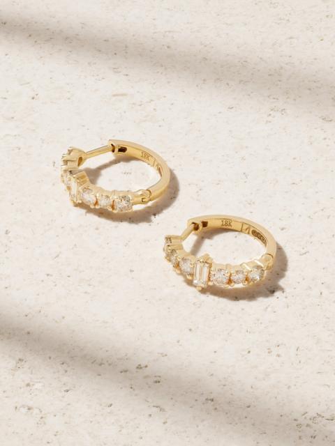 Rivulet Spread 18-karat Gold Diamond Hoop Earrings