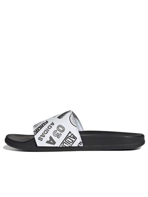 adidas Adilette Comfort Slide 'All Over Logos - White' FZ1751