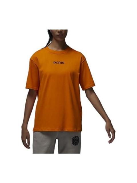 (WMNS) Air Jordan x PSG Paris T-Shirt 'Orange' DZ3261-834