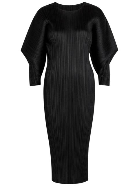 Pleats Please Issey Miyake Pleated Woven Midi Dress