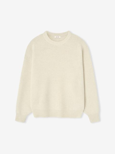 Wool Rib Crewneck Sweater