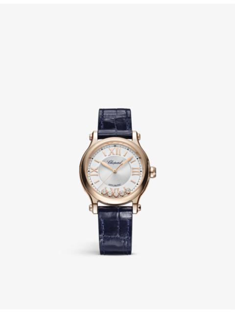 Happy Sport 275378-5001 18ct rose-gold and diamond automatic watch