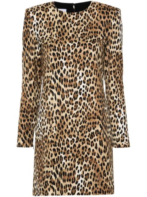 leopard-print mini dress