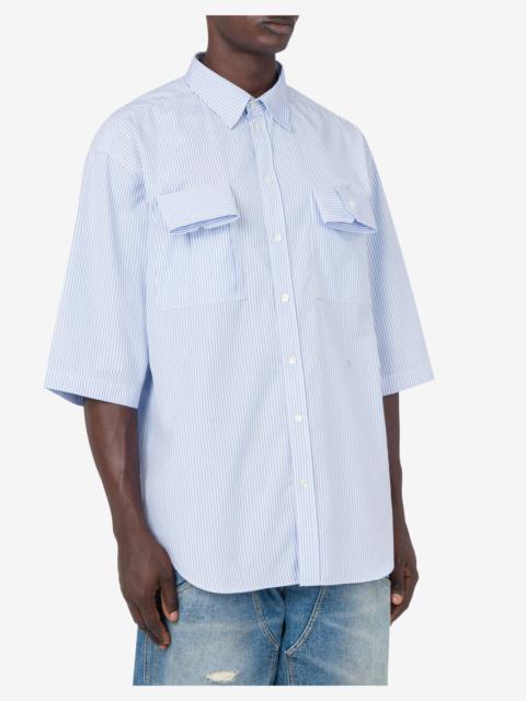 STRIPED POPLIN SHIRT CUFF DETAILS