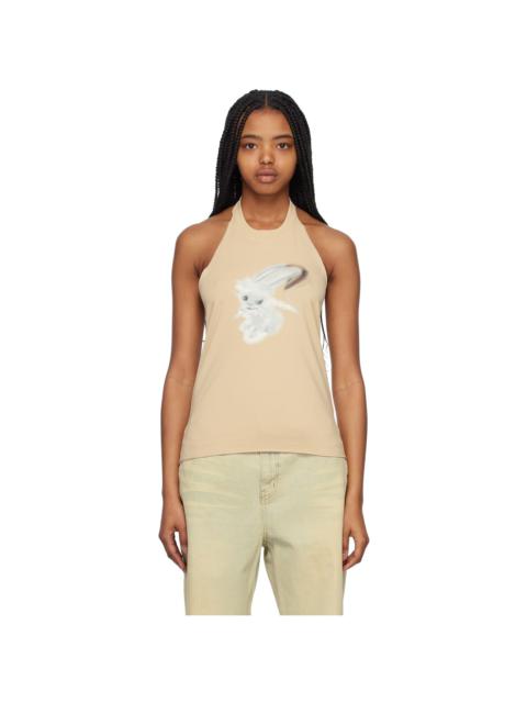 Beige Halter Tank Top