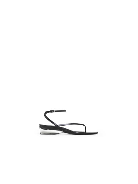 INVISIBLE THONG SANDALS IN PATENT CALFSKIN