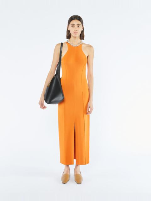 ELIA - Fitted halterneck midi dress - Orange