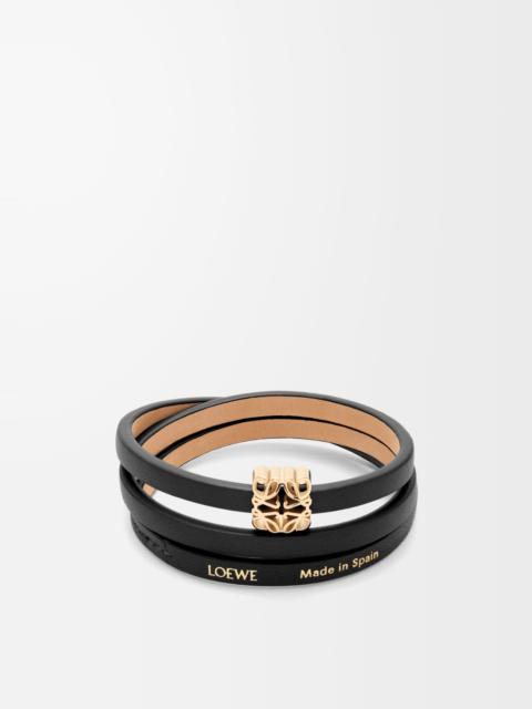 Anagram Bombé twist bracelet in calfskin