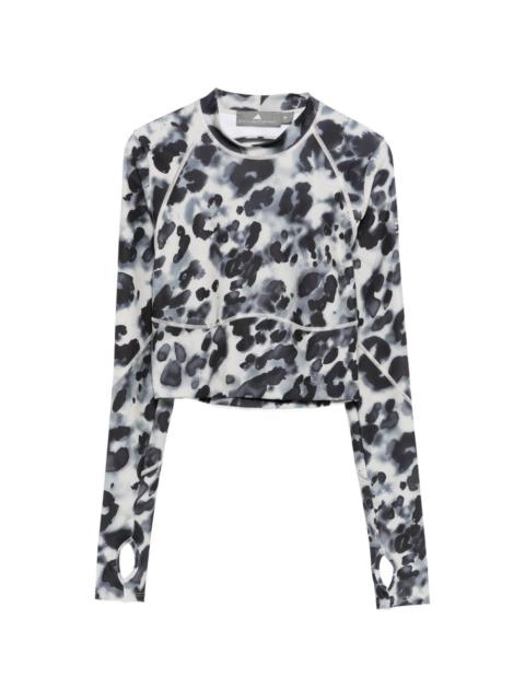 animal-pattern compression top