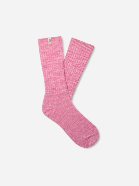 ® Women's Rib Knit Slouchy Crew Sock Polyester Blend/Recycled Materials in Woodviolet