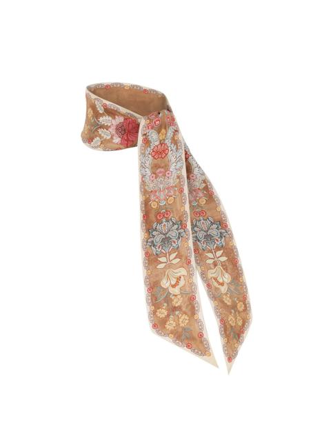 PRINTED SILK RIBBON SCARF