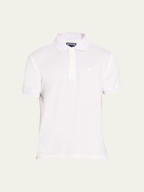 Men's Solid Terry Polo Shirt