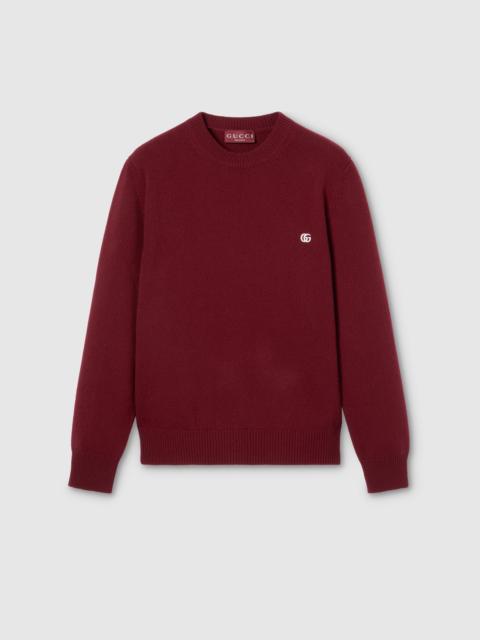 Wool cashmere sweater with embroidery