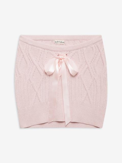 Chenille Cable Knit Mini Skirt