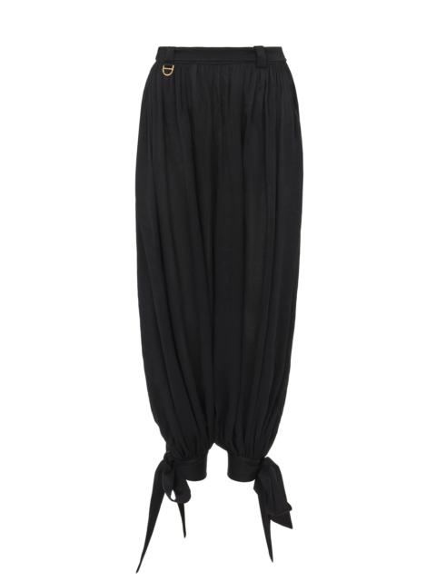 FLUID PLEATED PANTS IN SILK CHARMEUSE