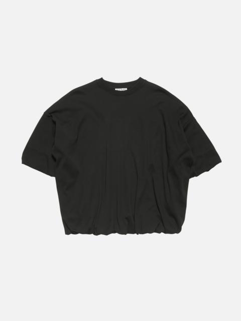 Gathered logo t-shirt - Black