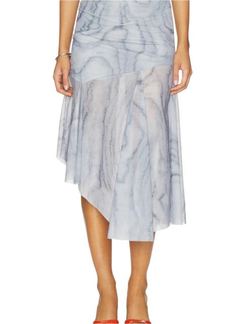 Etienne Asym Midi Skirt