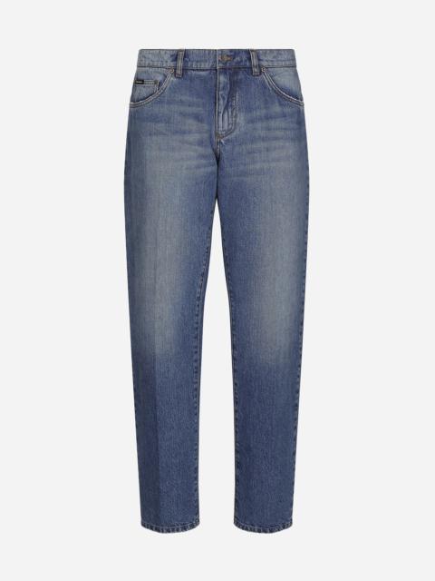Classic blue denim jeans
