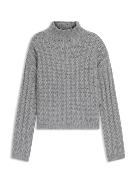 KNITTED SWEATER WITH RIBBED STRUCTURE