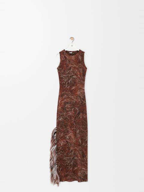 Feather tank dress in modal