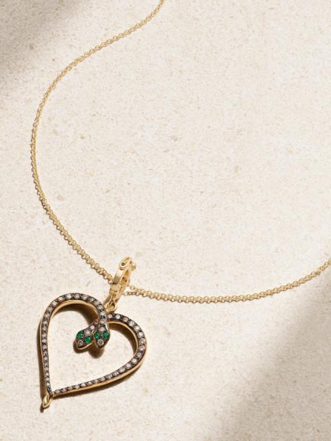 Miracle Love 18-karat Gold, Diamond And Emerald Necklace