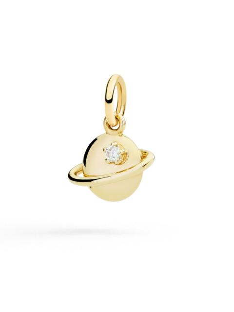 YELLOW GOLD & WHITE DIAMOND PLANET CHARM