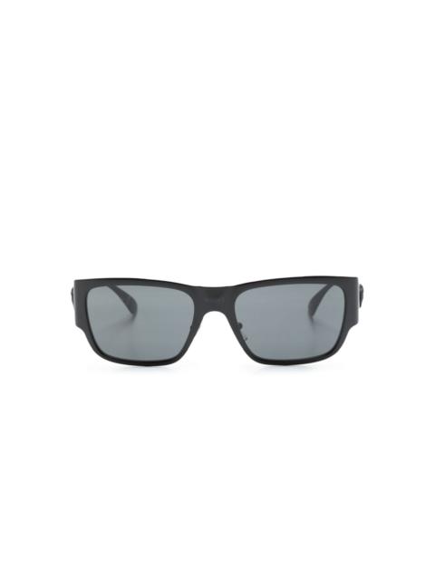 matte-effect rectangle-frame sunglasses