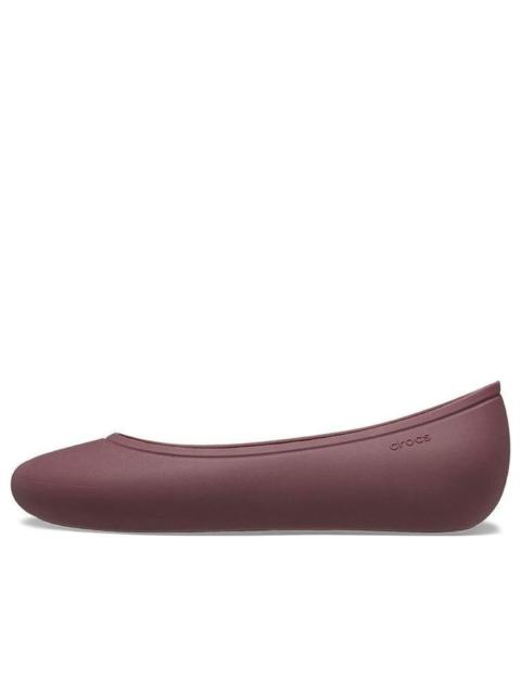 (WMNS) Crocs Brooklyn Flats 'Dark Cherry' 209384-6WD