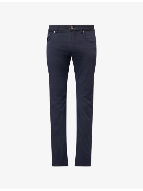 Straight-Leg Cotton-Blend Chinos