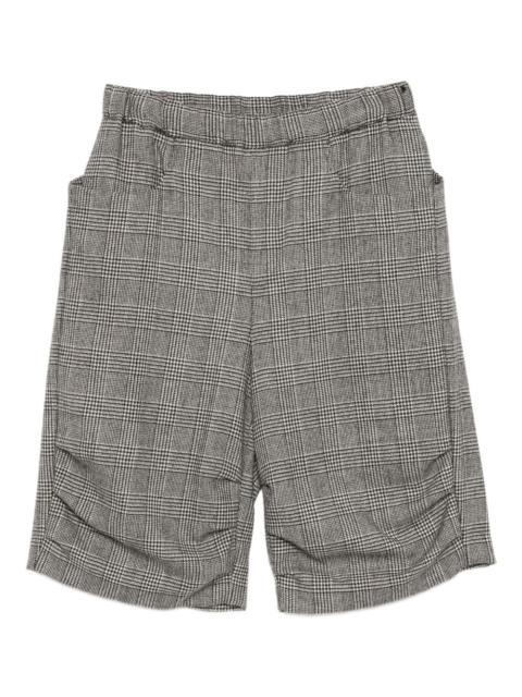 houndstooth-print shorts